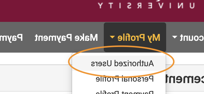 My Profile dropdown, Authorized user menu item
